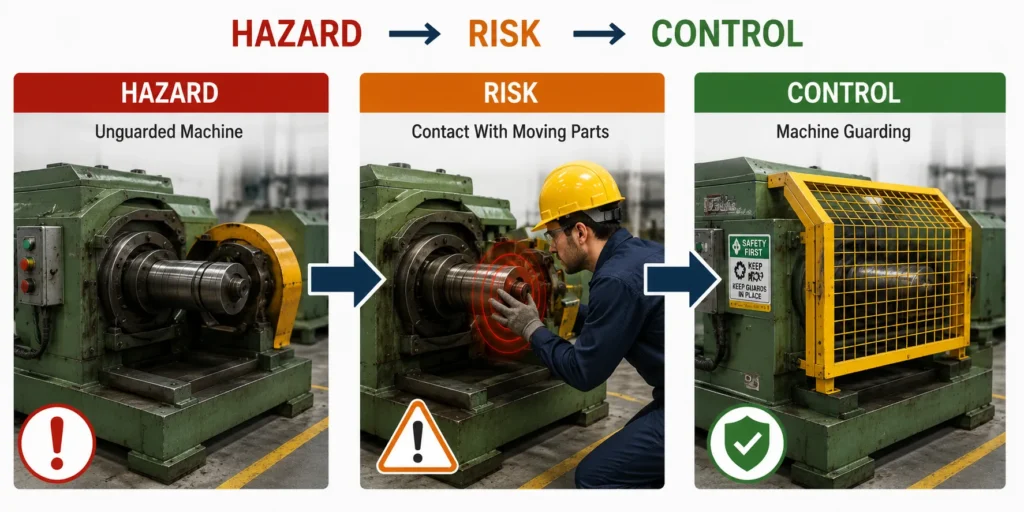 Hazard risk and control explained through 3D safety training