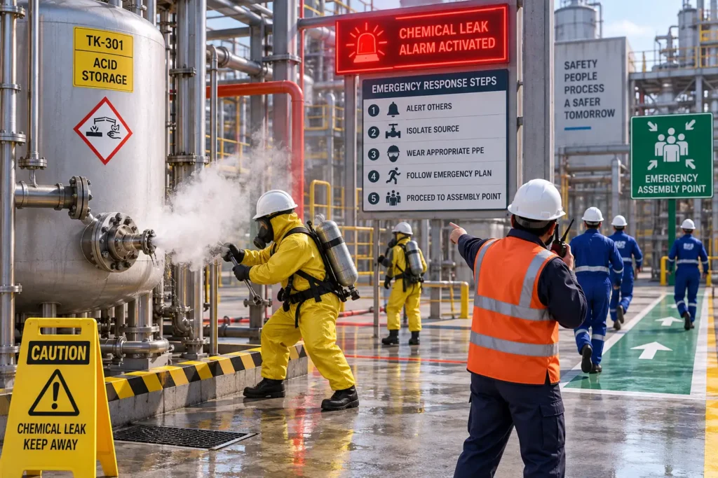 3D chemical emergency response safety animation