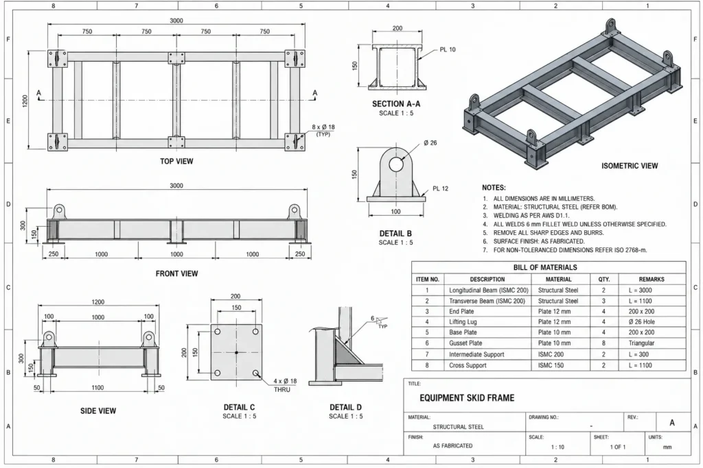 Design for manufacturing considerations in oil and gas equipment CAD