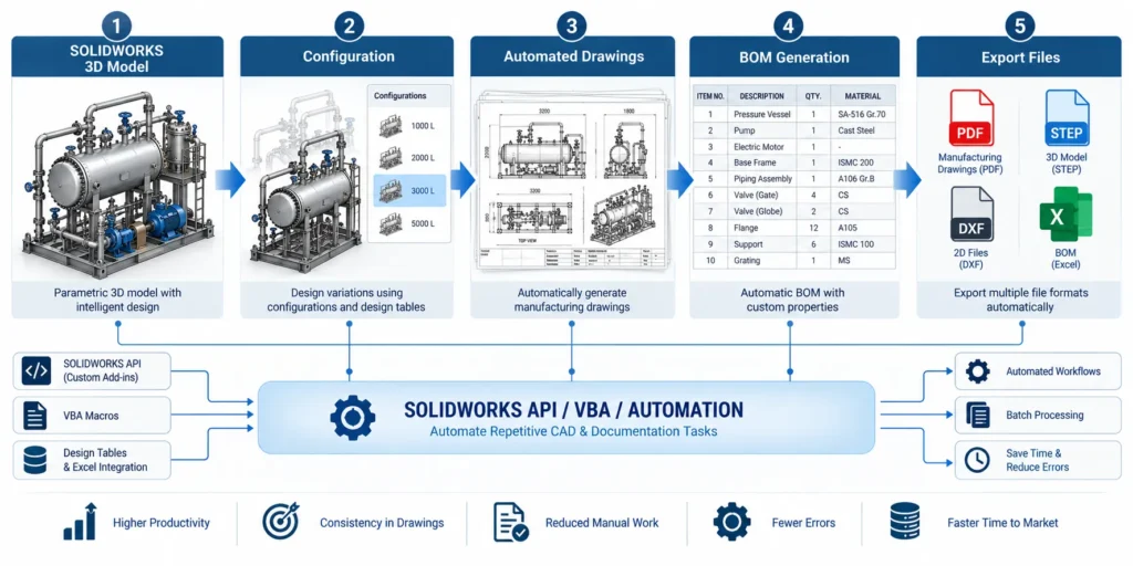 Manufacturing drawing for oil and gas equipment fabrication
