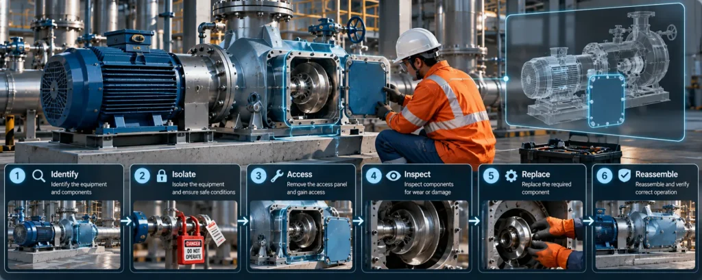 AI-assisted 3D industrial maintenance training animation