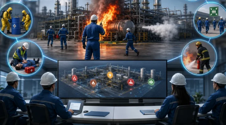 Emergency Response Training using 3D Safety Animation for industrial workforce safety