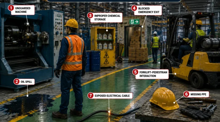 Hazard Identification Training in an industrial workplace using interactive 3D animation.