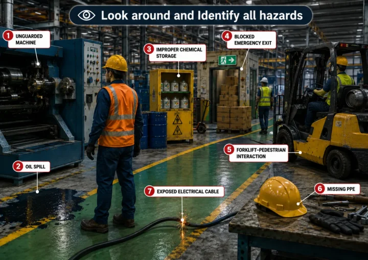 Hazard Identification Training in an industrial workplace using interactive 3D animation.