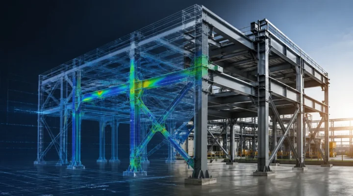 Structural analysis of a steel structure before fabrication