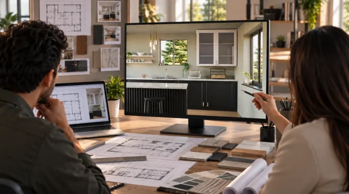 Interior rendering helping a client visualize and approve a design before construction