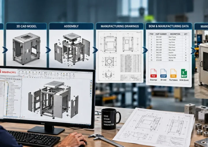 Product design in SolidWorks from concept model to manufacturing-ready CAD