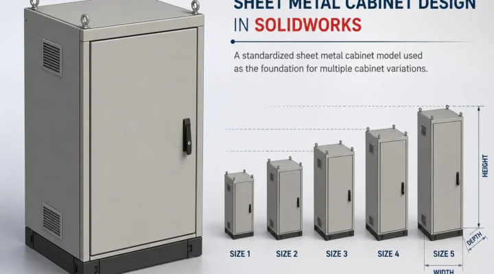Sheet metal cabinet design in SolidWorks