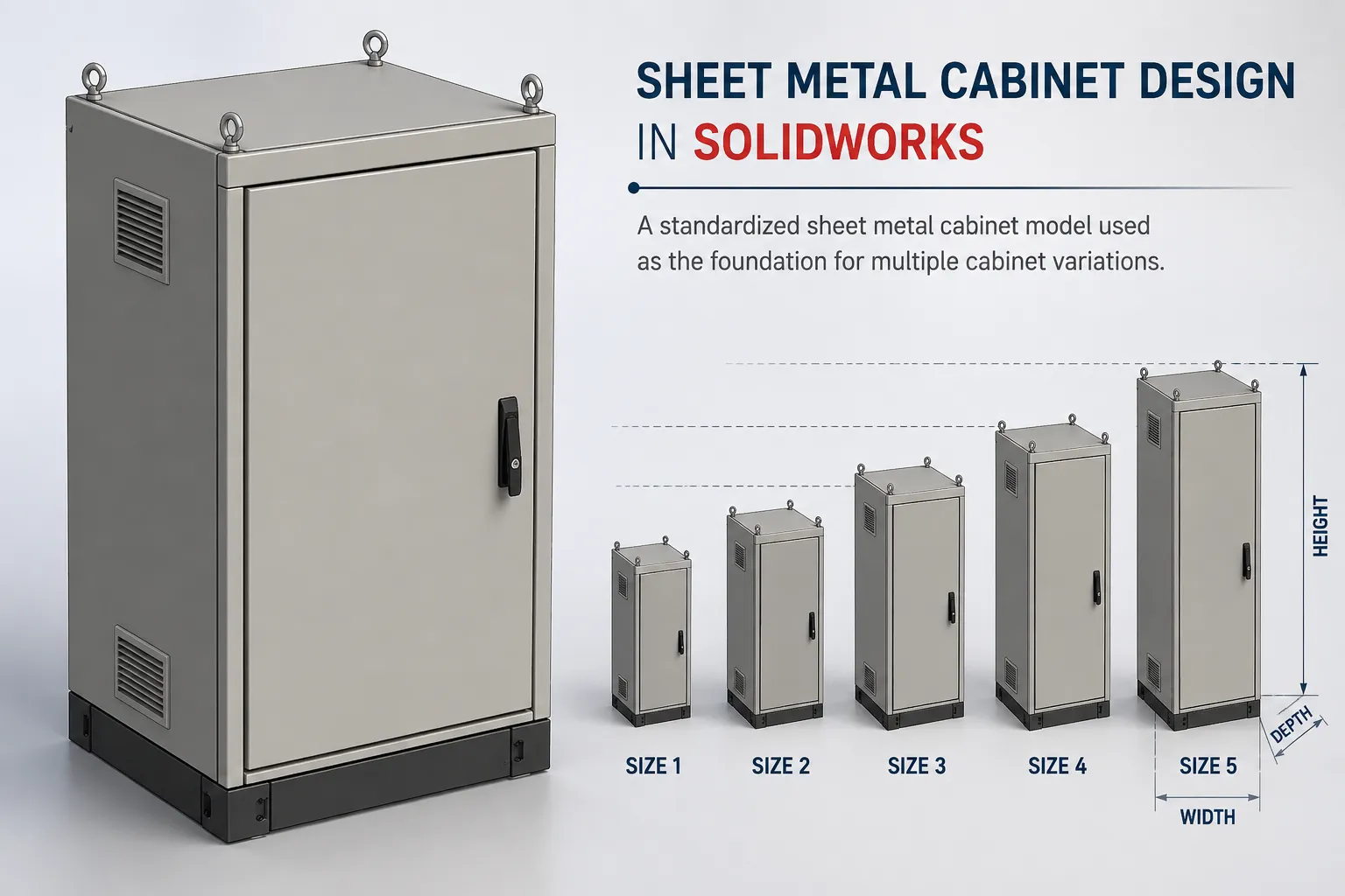 Sheet metal cabinet design in SolidWorks